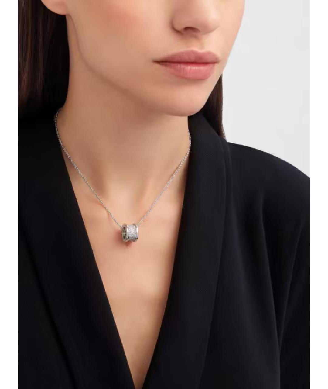 BVLGARI Серебряное колье из белого золота, фото 3