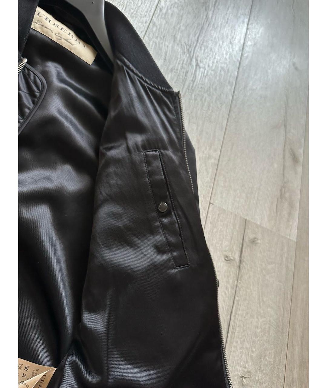 BURBERRY Черная нейлоновая куртка, фото 7