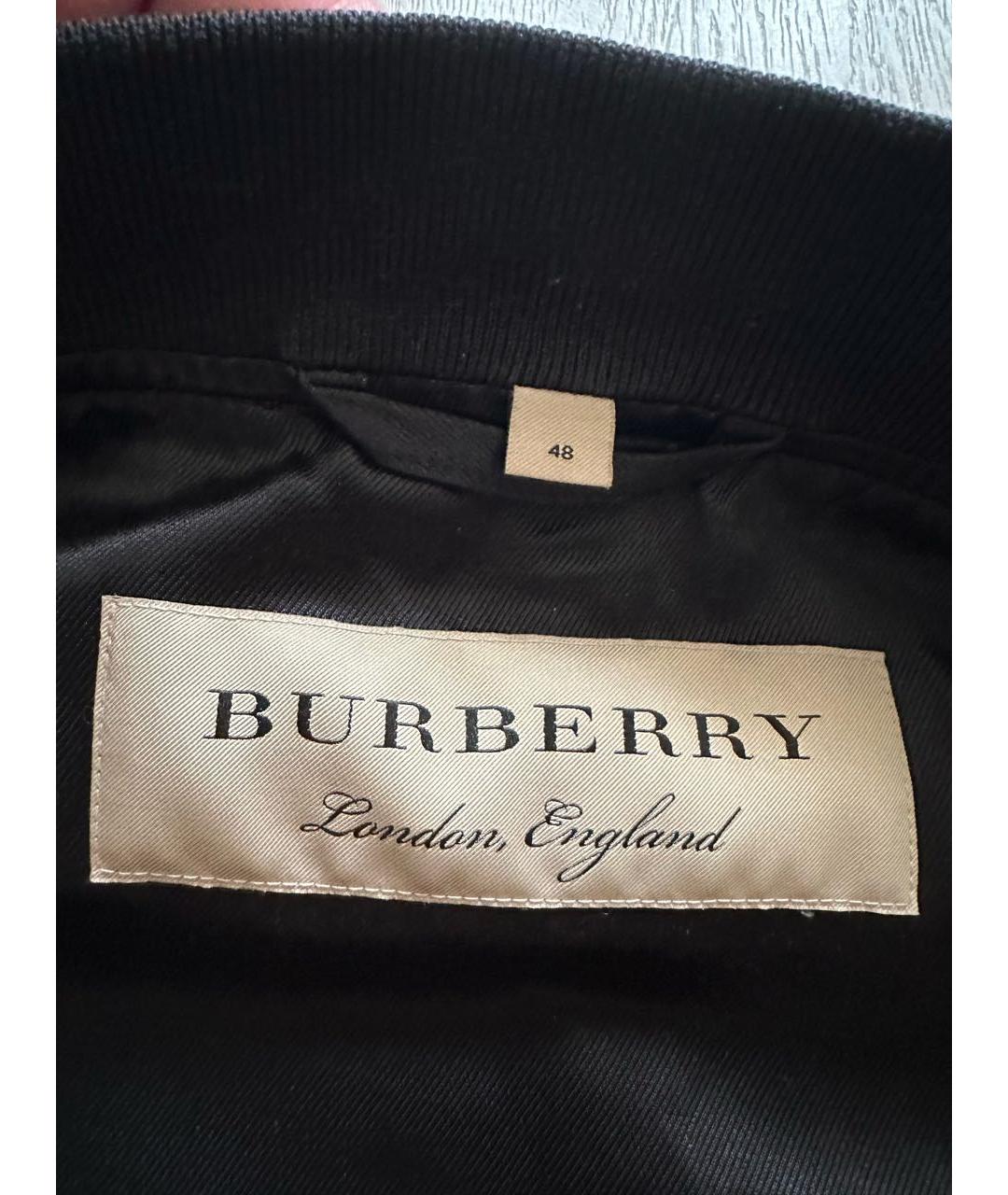 BURBERRY Черная нейлоновая куртка, фото 5