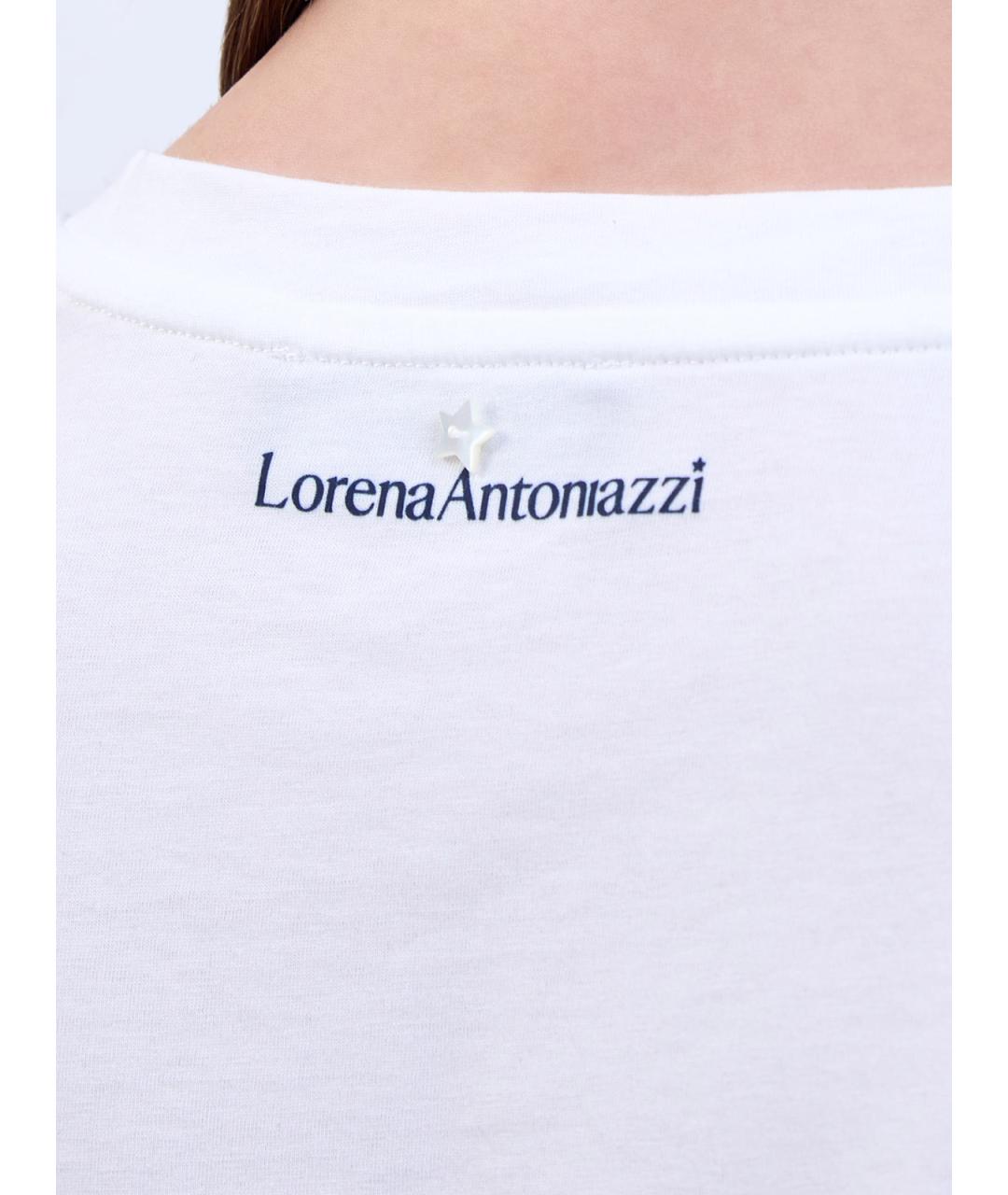 LORENA ANTONIAZZI Белая хлопковая футболка, фото 5