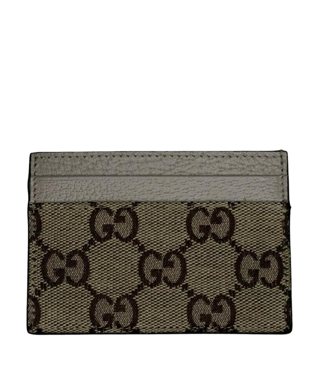 GUCCI Бежевый полиуретановый кардхолдер, фото 1