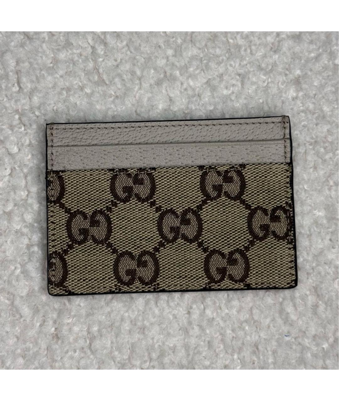 GUCCI Бежевый полиуретановый кардхолдер, фото 3
