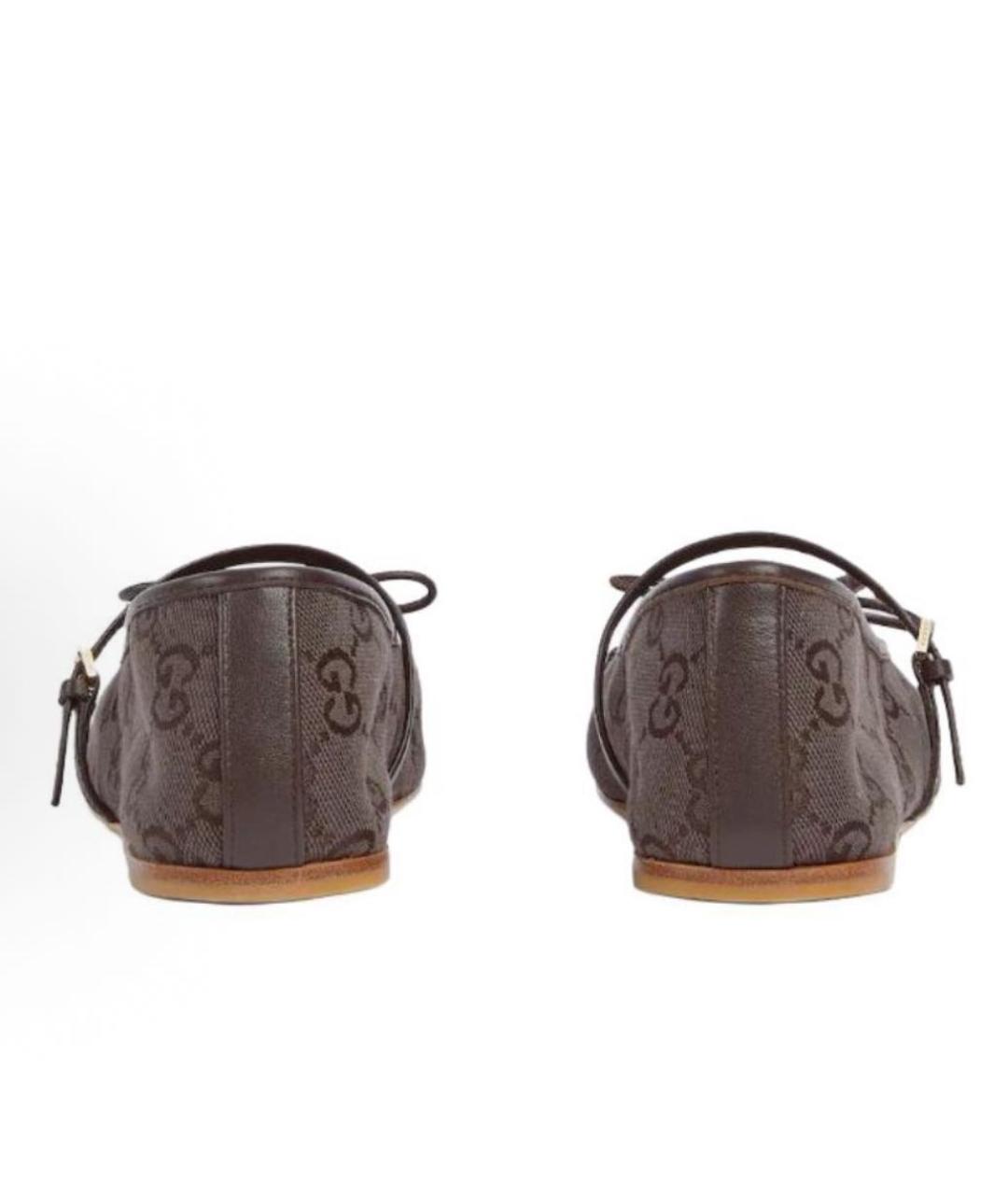 GUCCI Коричневые балетки, фото 4