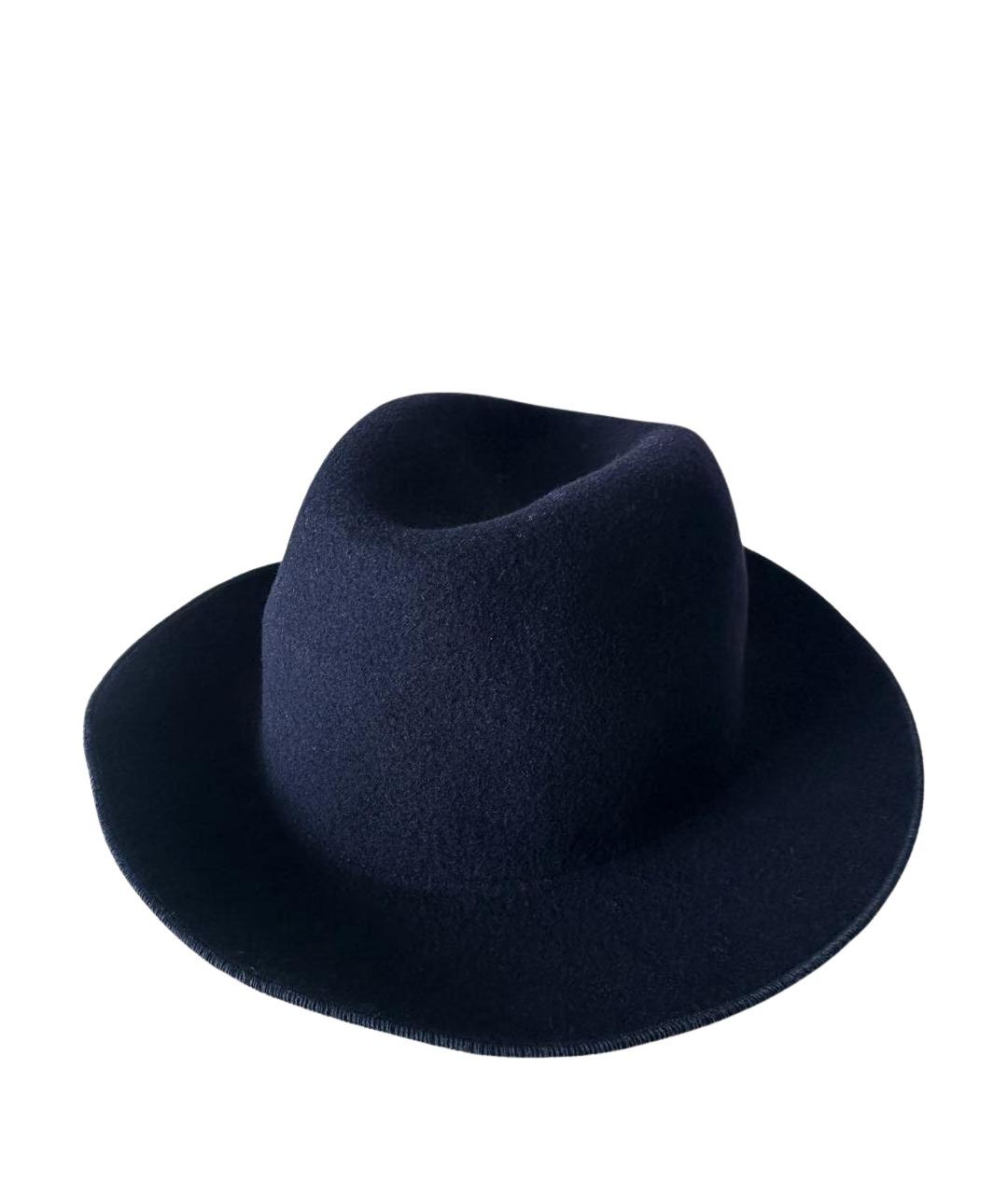 GIORGIO ARMANI Темно-синяя шерстяная шляпа, фото 1