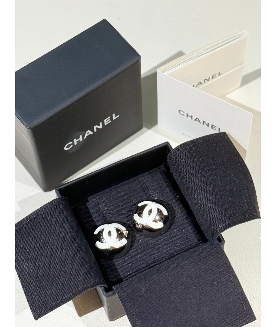 CHANEL Серебряные металлические серьги, фото 2