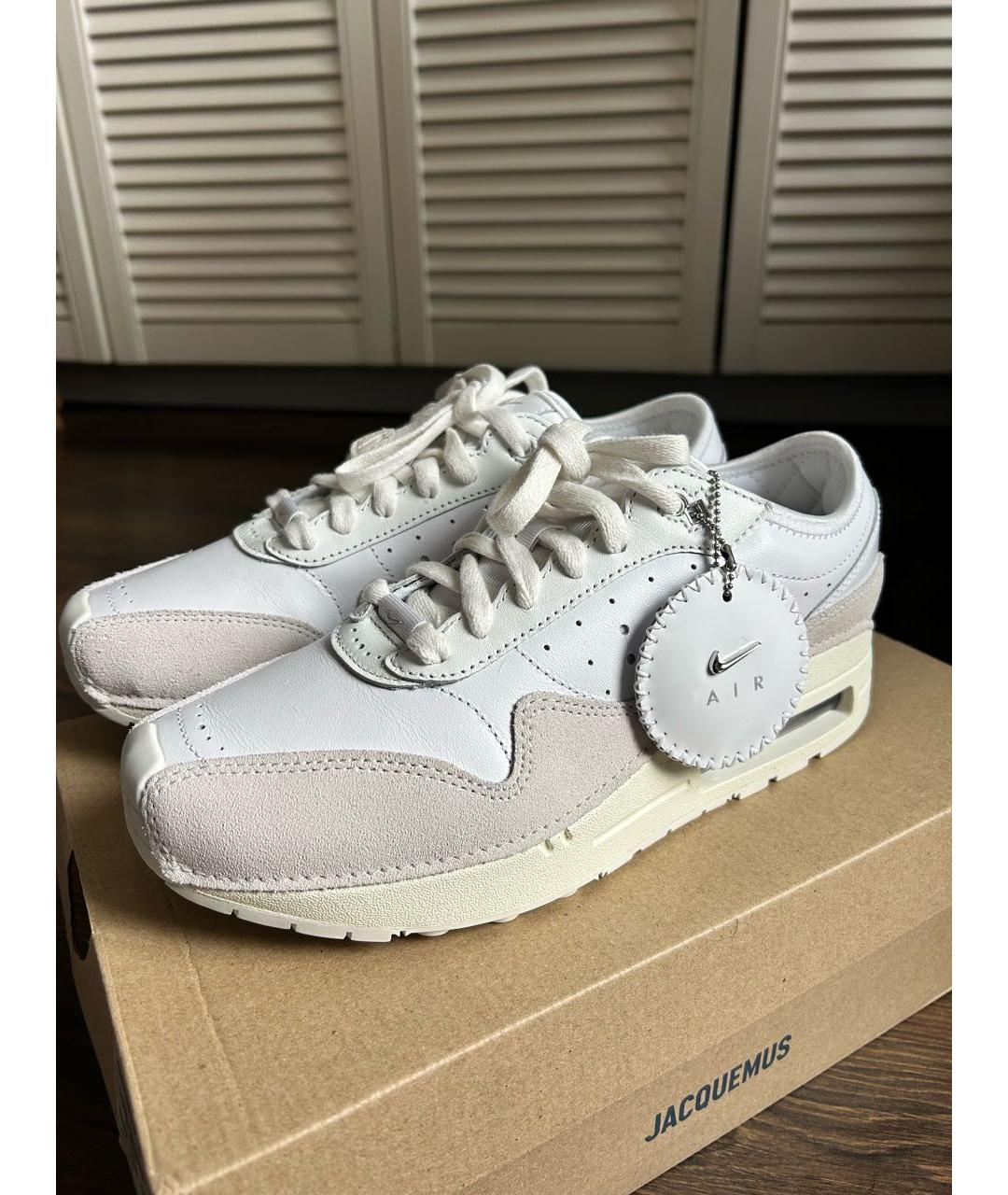 JACQUEMUS Белые кожаные кроссовки, фото 4
