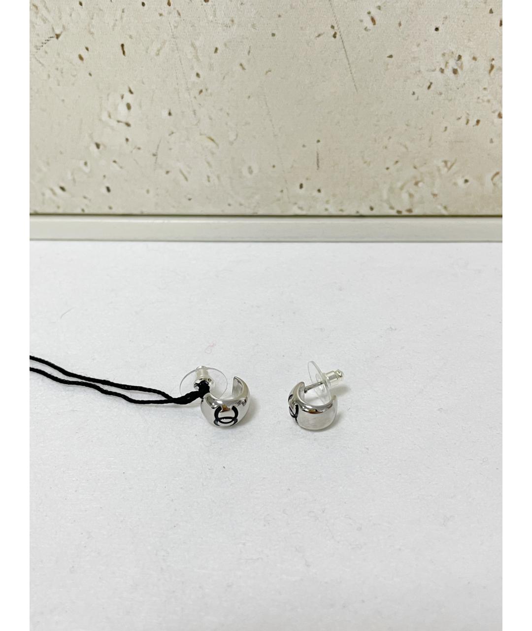 CHANEL Серебряные металлические серьги, фото 7