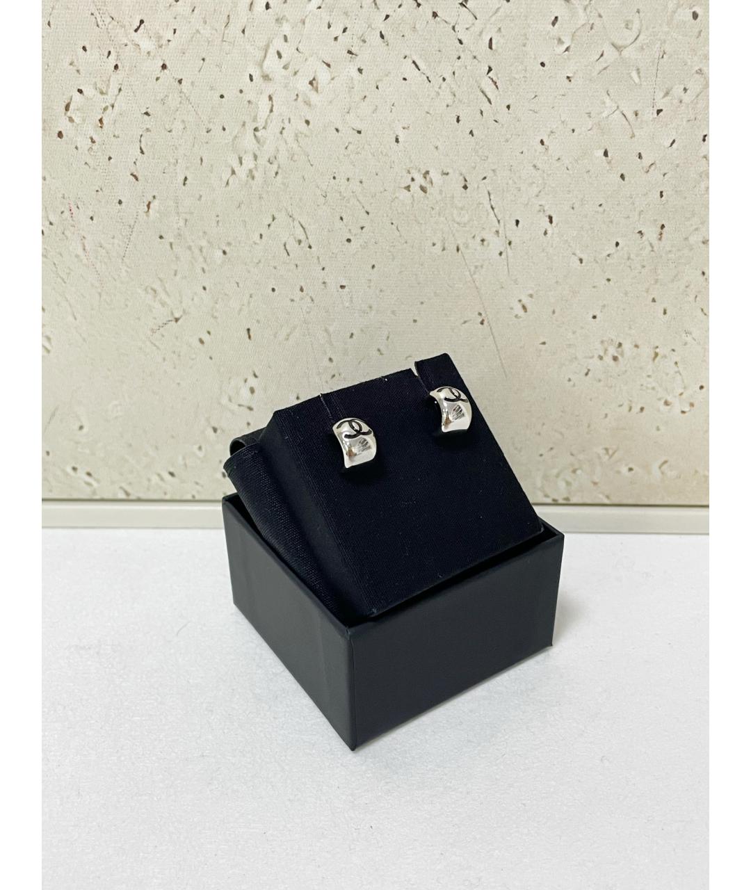 CHANEL Серебряные металлические серьги, фото 3