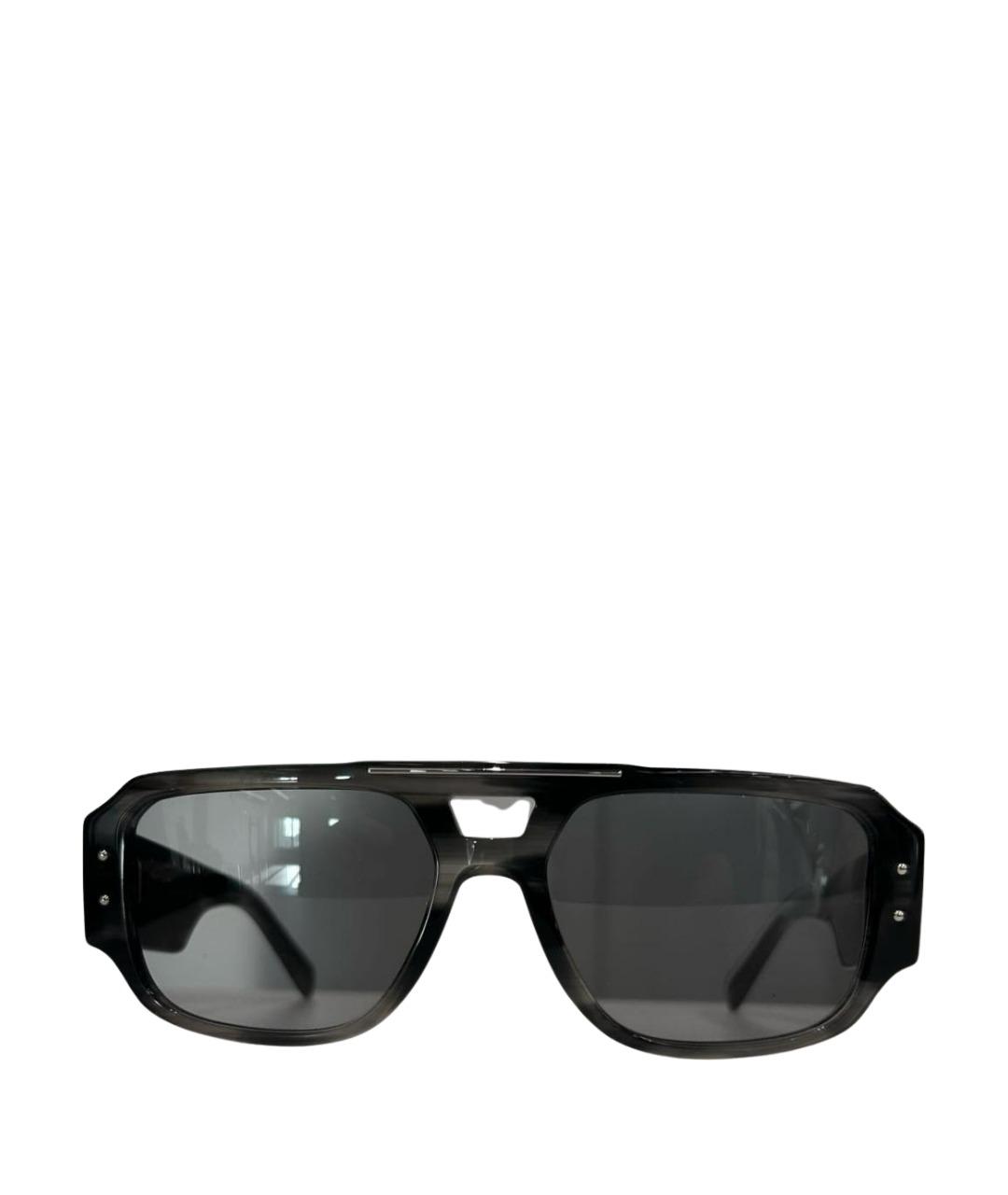 DOLCE&GABBANA Антрацитовые пластиковые солнцезащитные очки, фото 1