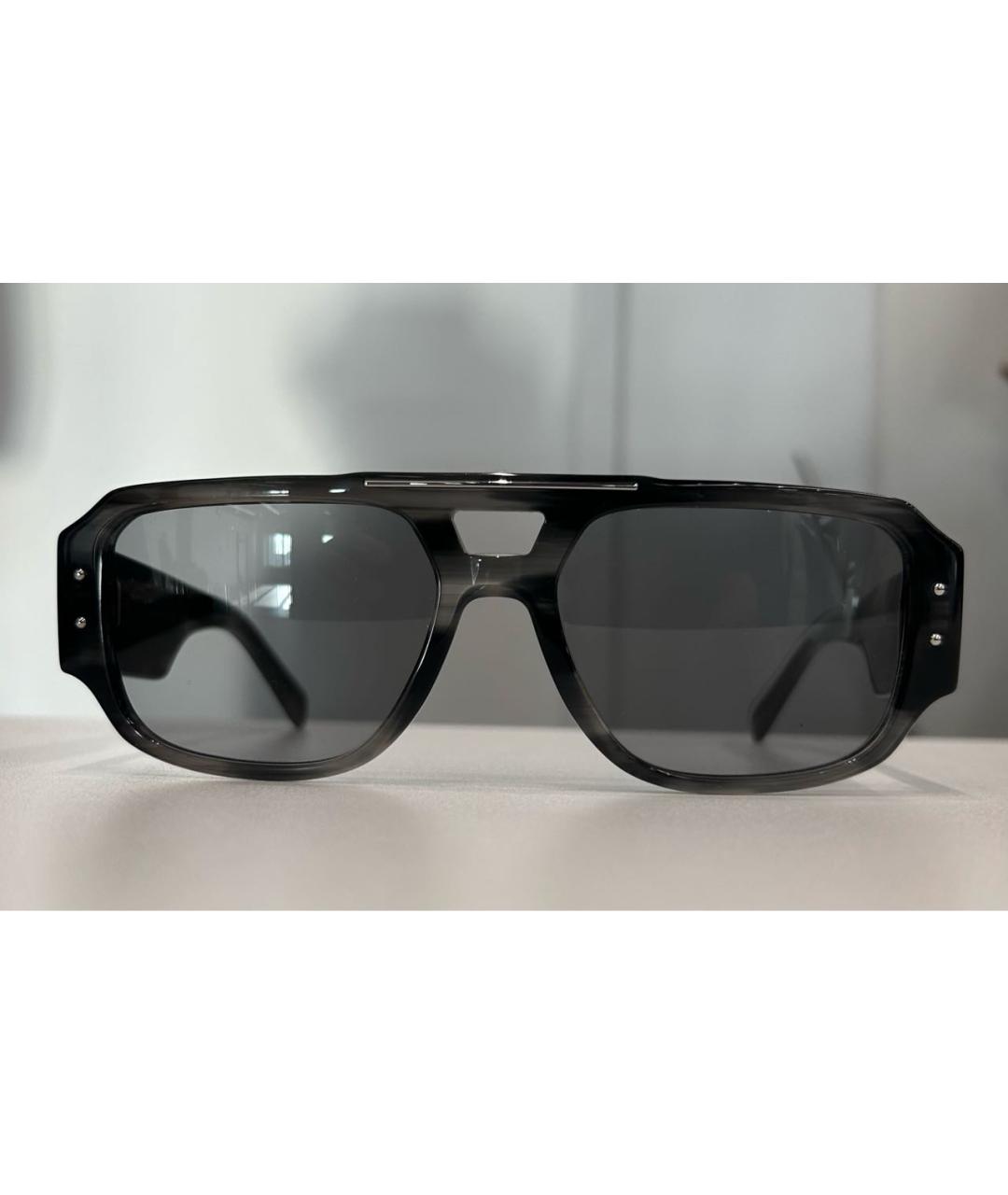 DOLCE&GABBANA Антрацитовые пластиковые солнцезащитные очки, фото 9