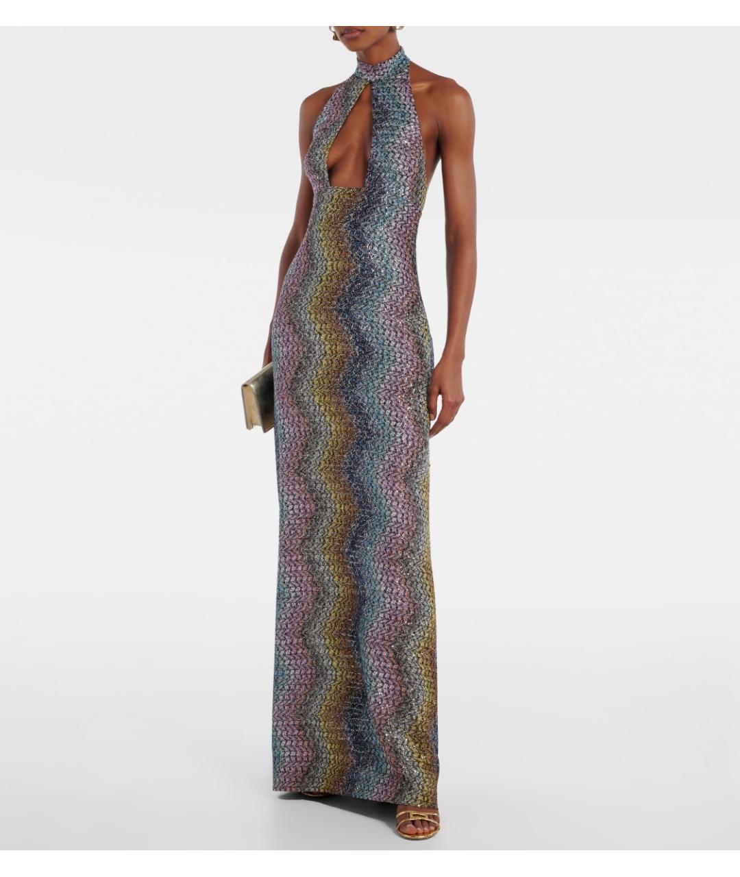 MISSONI Мульти вискозное вечернее платье, фото 2