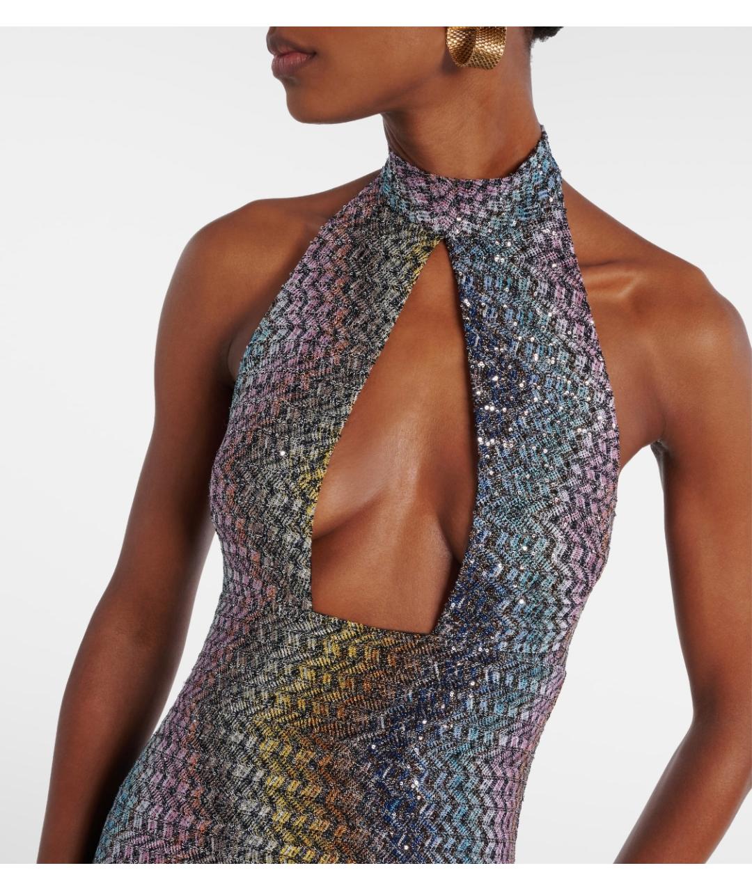 MISSONI Мульти вискозное вечернее платье, фото 4