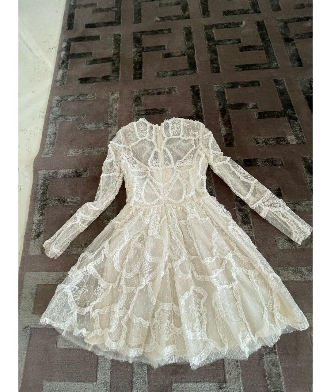 VALENTINO Белое кружевное коктейльное платье, фото 2