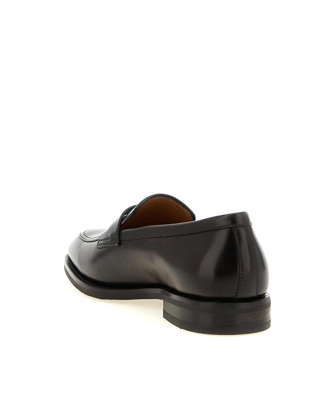 SANTONI Коричневые кожаные лоферы, фото 3
