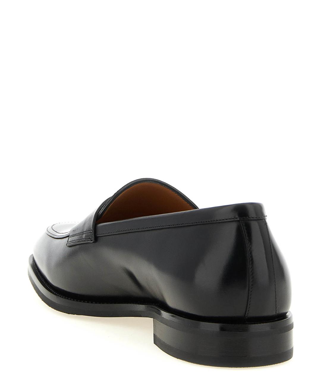 SANTONI Черные кожаные лоферы, фото 3