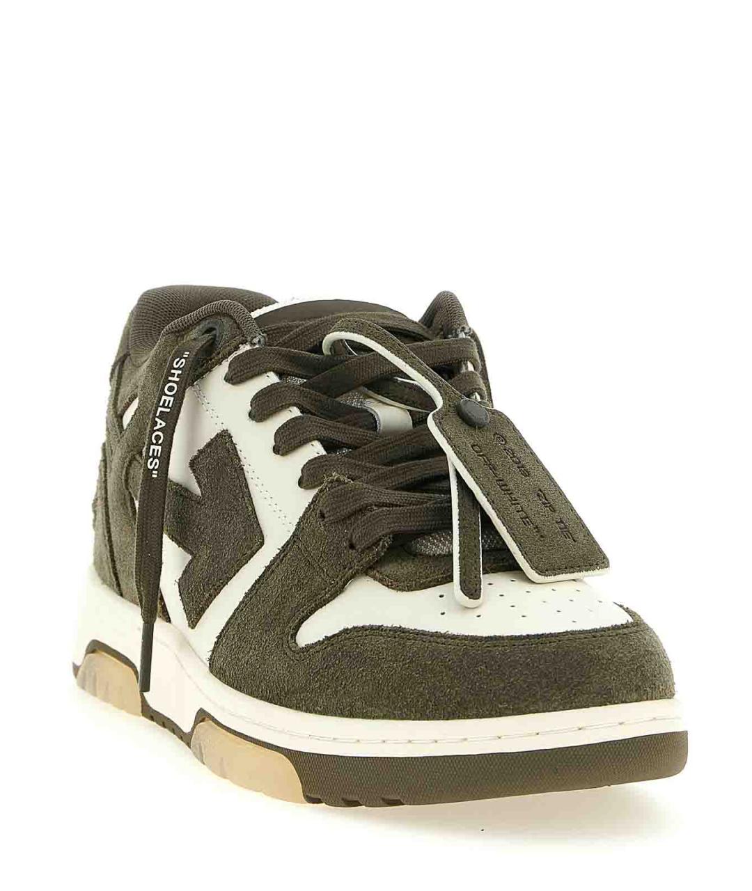 OFF-WHITE Мульти замшевые низкие кроссовки / кеды, фото 3