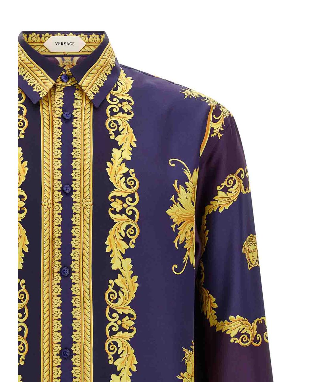 VERSACE Мульти шелковая кэжуал рубашка, фото 3