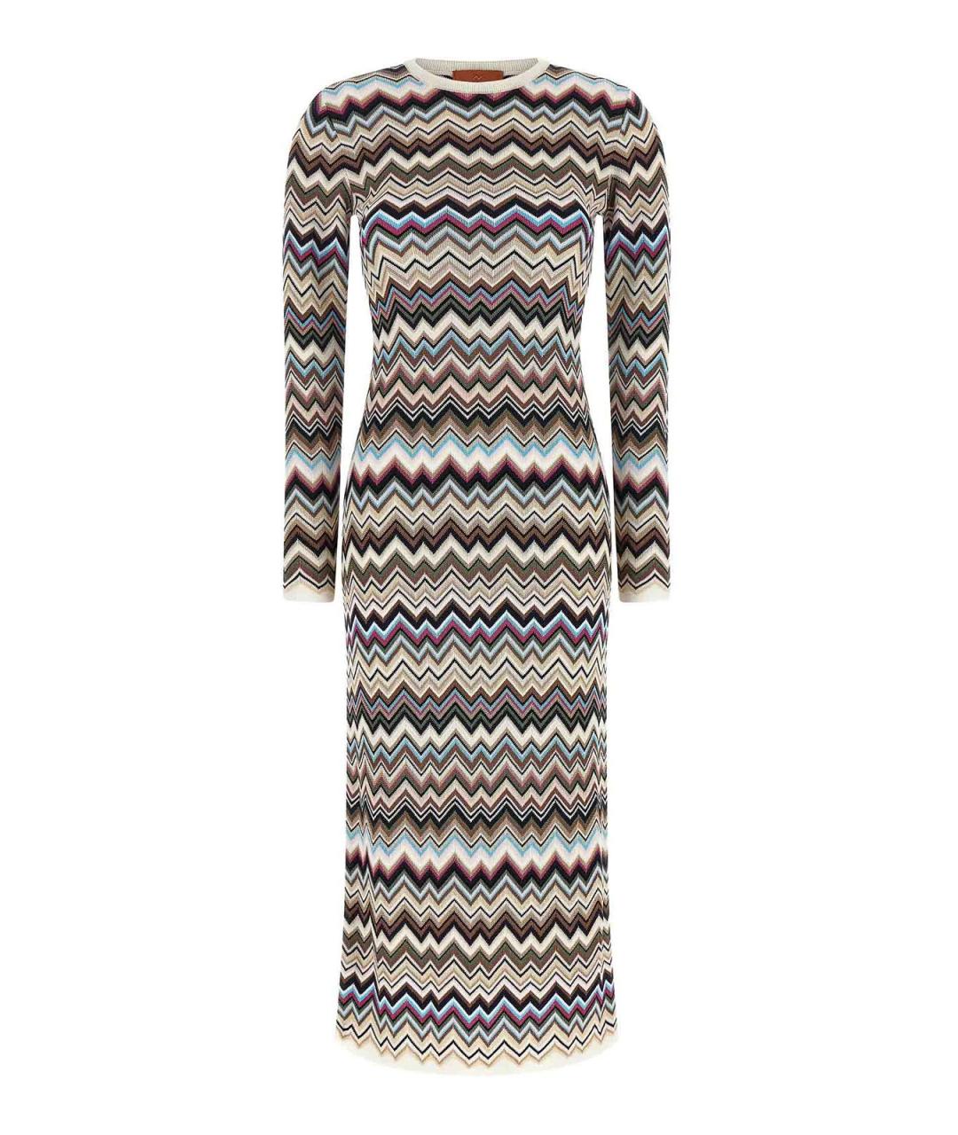 MISSONI Мульти шерстяное повседневное платье, фото 1