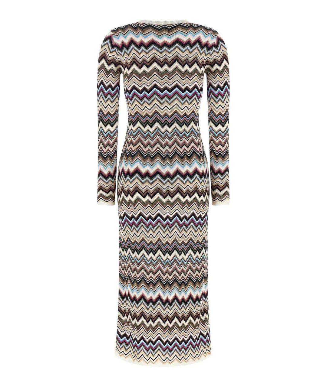 MISSONI Мульти шерстяное повседневное платье, фото 2