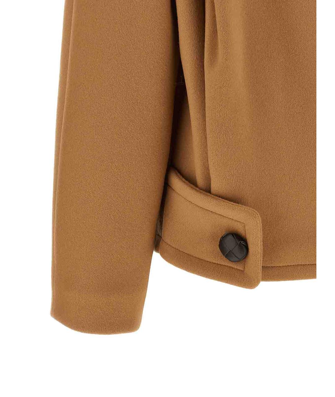 STELLA MCCARTNEY Коричневое шерстяное пальто, фото 4