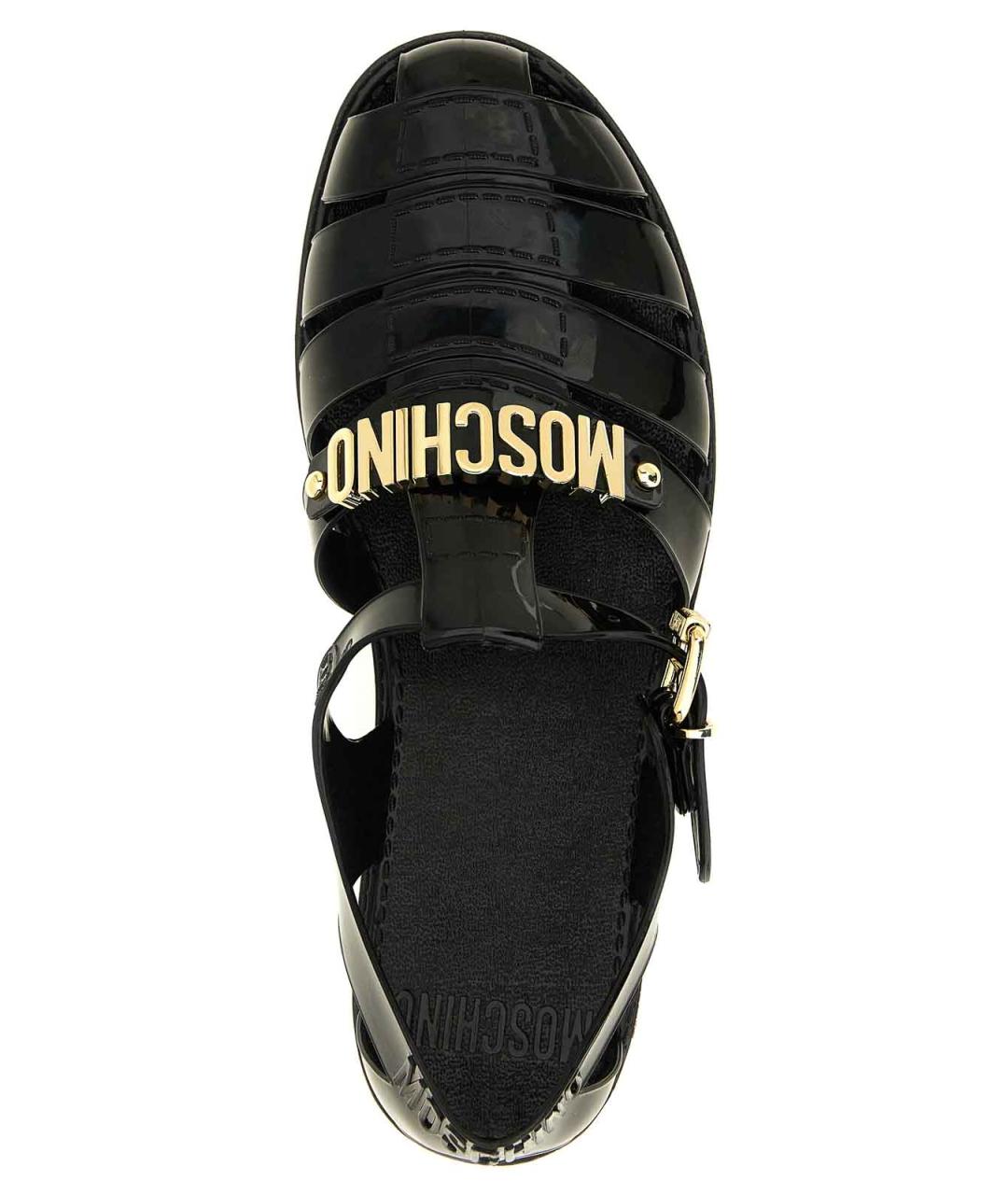 MOSCHINO Черные резиновые сандалии, фото 4