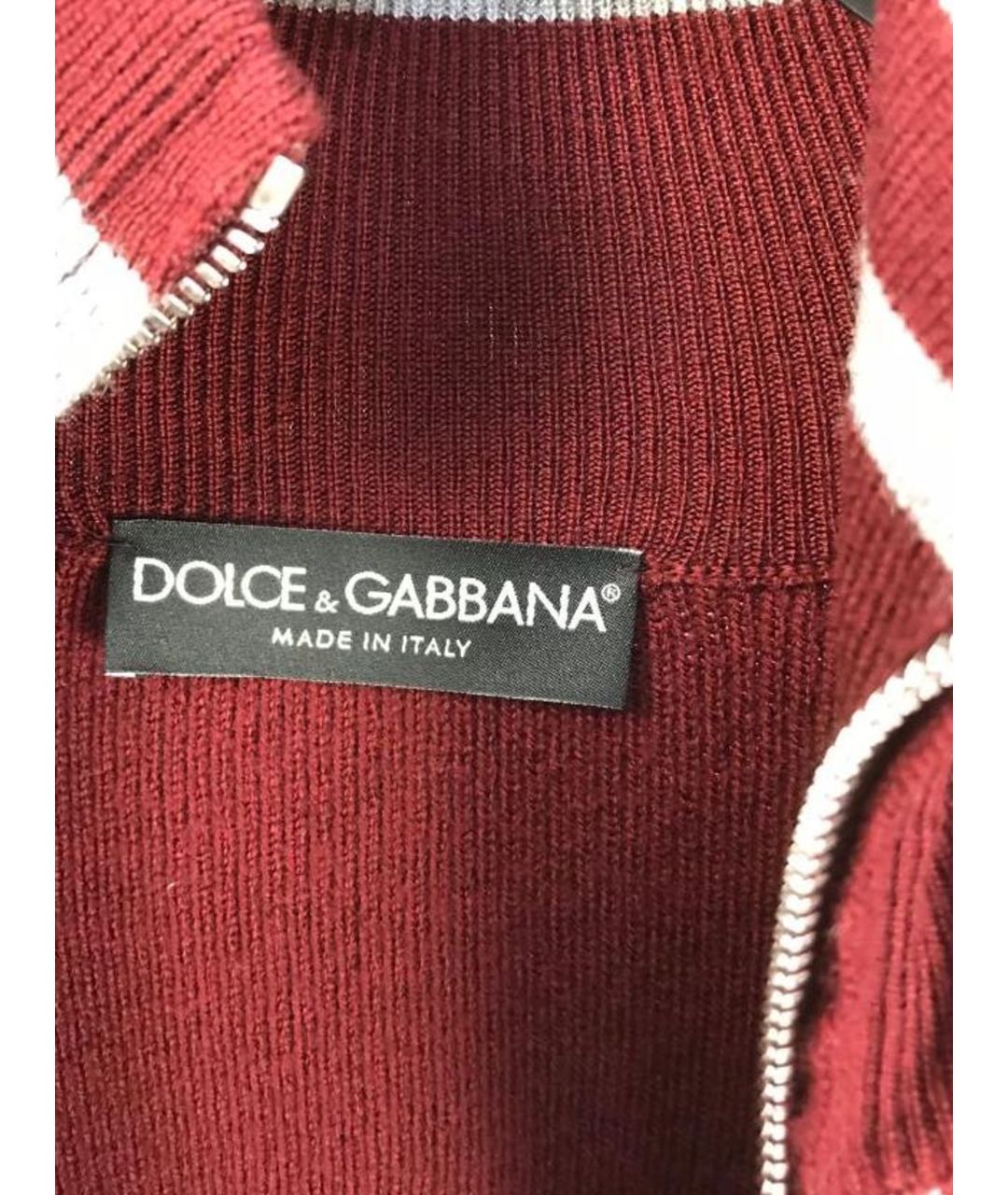 DOLCE&GABBANA Бордовый джемпер / свитер, фото 3