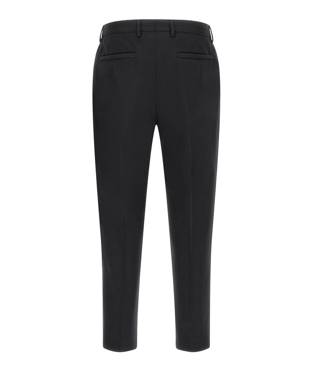 ZEGNA Темно-синие хлопковые классические брюки, фото 2