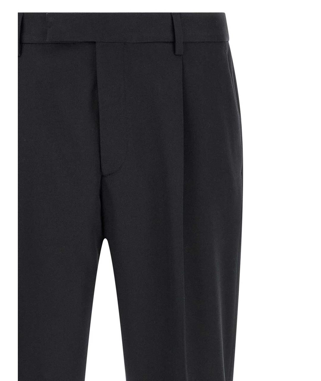 ZEGNA Темно-синие хлопковые классические брюки, фото 3