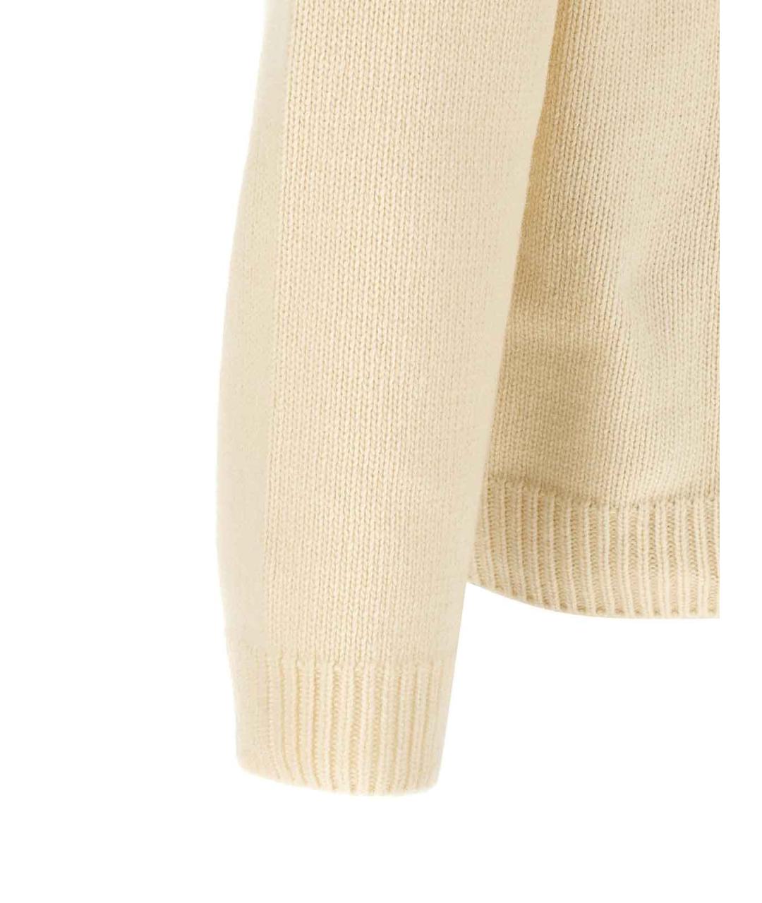 OFF-WHITE Белый шерстяной джемпер / свитер, фото 4