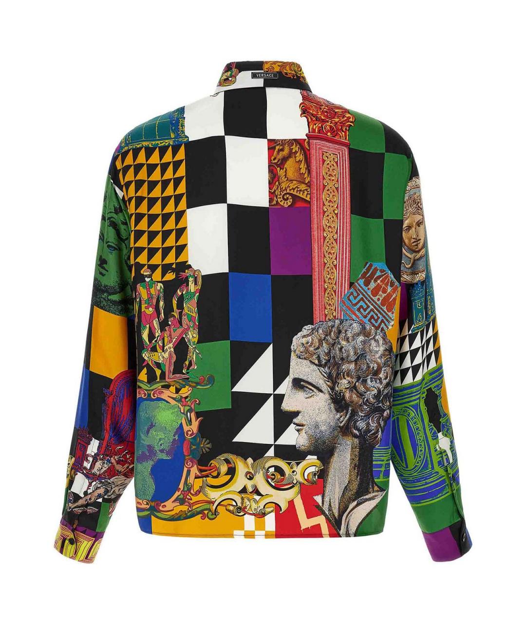 VERSACE Мульти шелковая кэжуал рубашка, фото 2