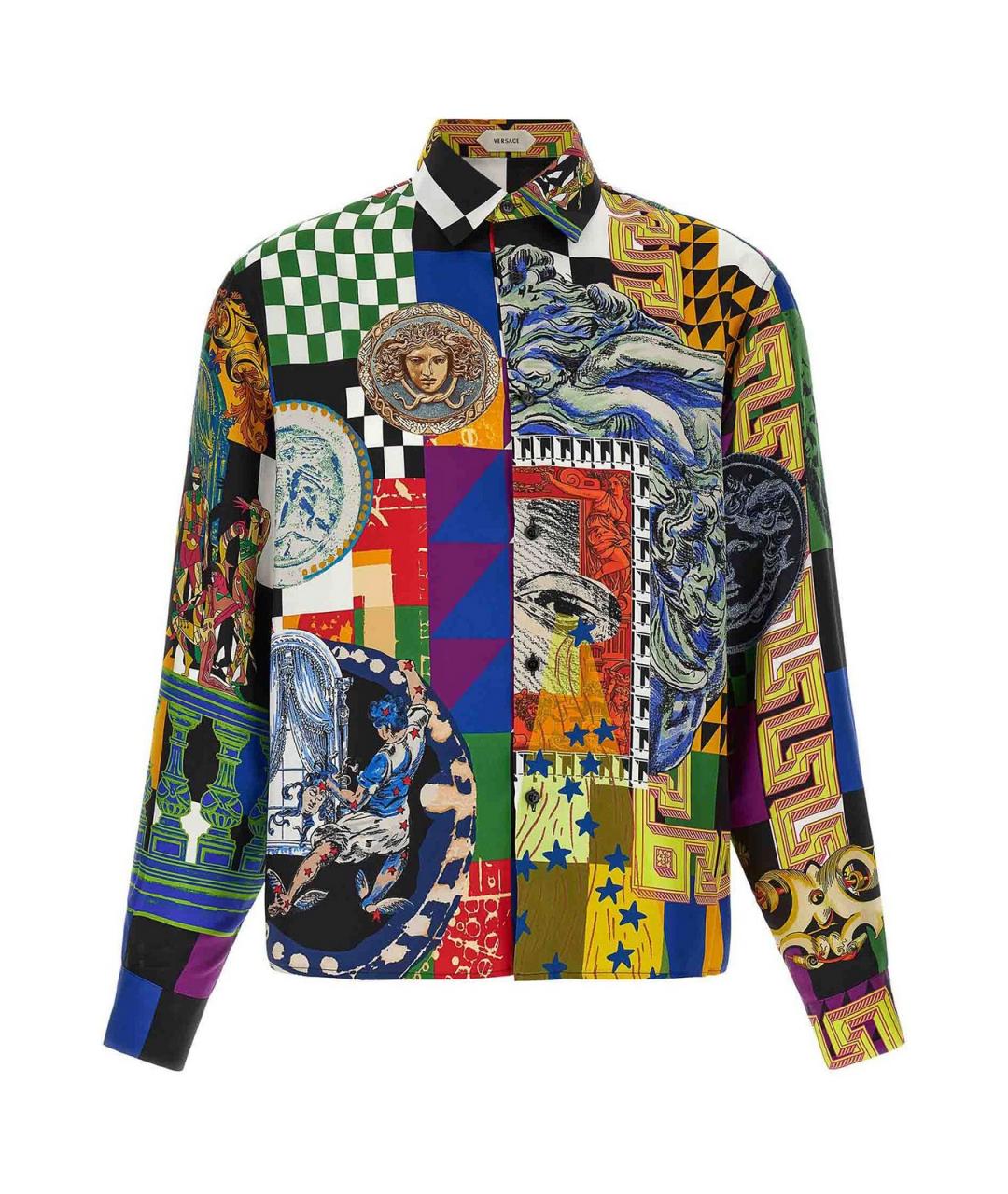 VERSACE Мульти шелковая кэжуал рубашка, фото 1