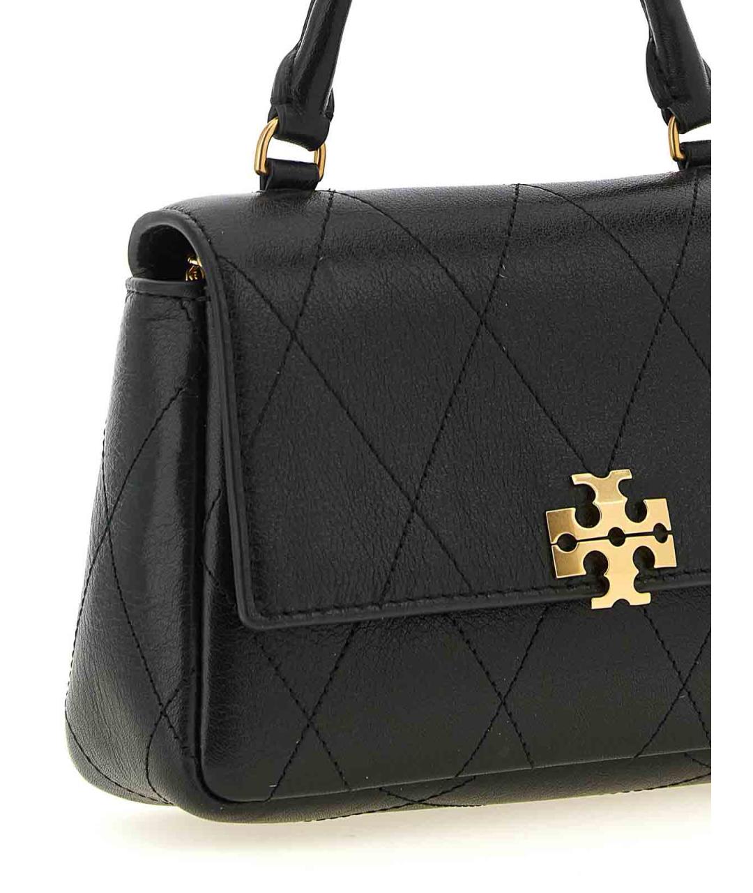 TORY BURCH Черная кожаная сумка через плечо, фото 3