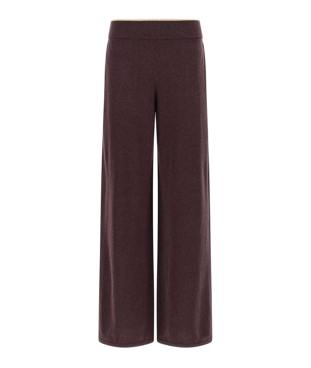 MULBERRY Фиолетовые кашемировые прямые брюки, фото 1