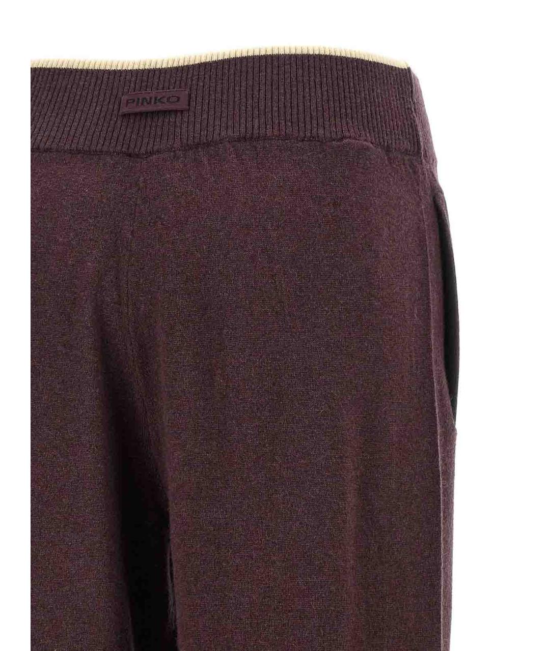 MULBERRY Фиолетовые кашемировые прямые брюки, фото 4