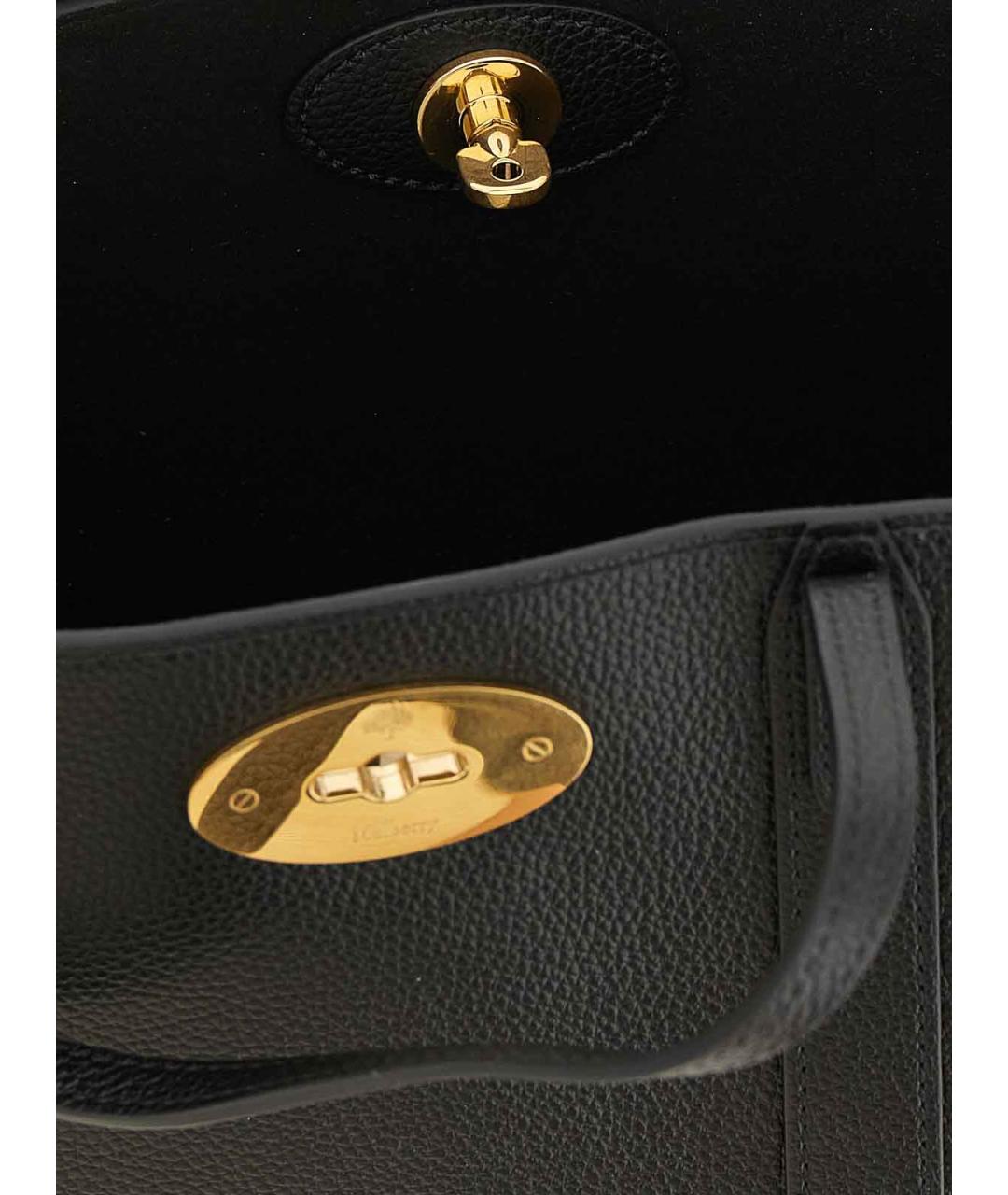 MULBERRY Черная кожаная сумка тоут, фото 4