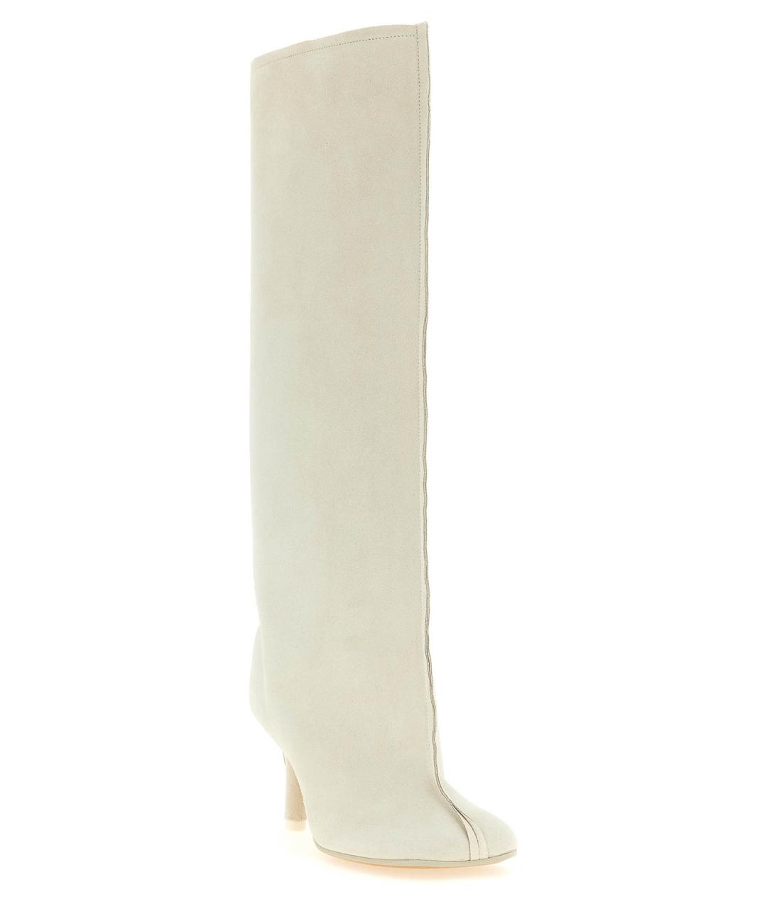 MM6 MAISON MARGIELA Белые замшевые сапоги, фото 2