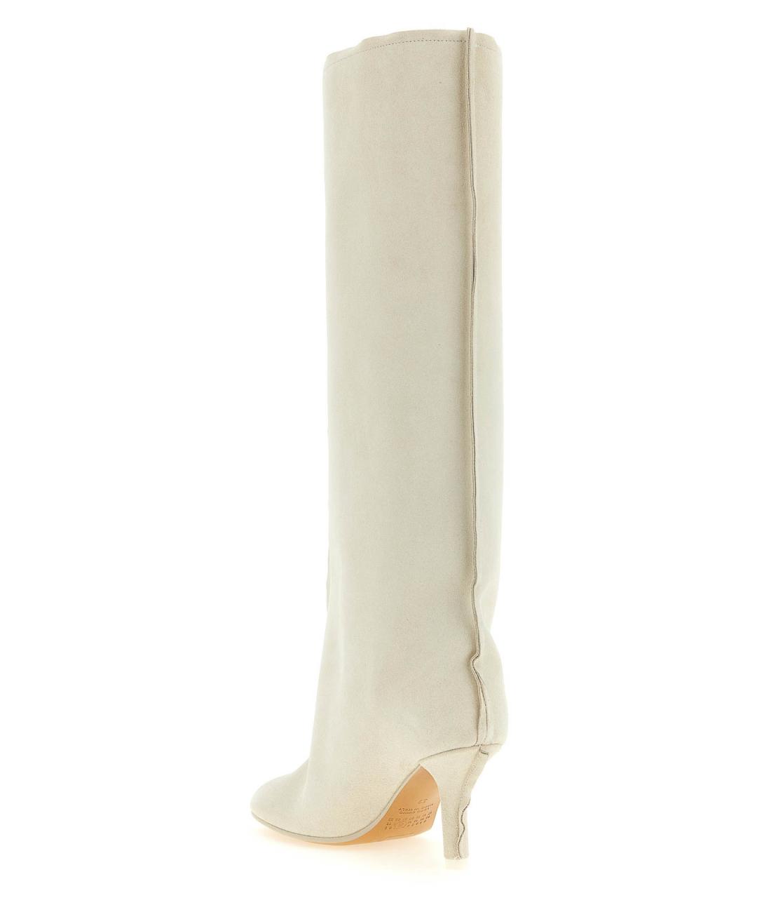 MM6 MAISON MARGIELA Белые замшевые сапоги, фото 3