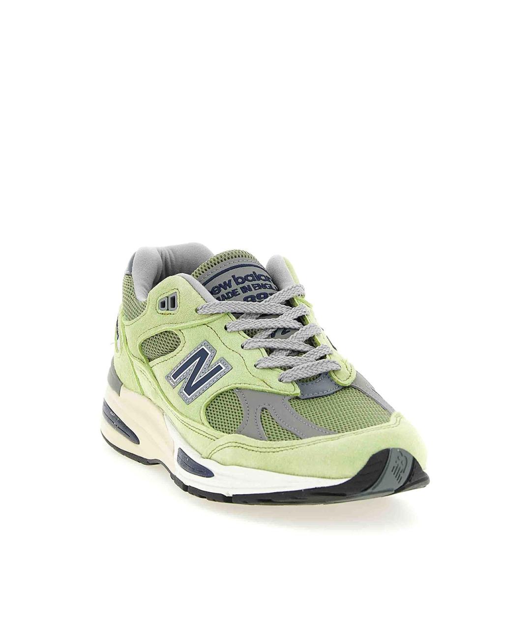 NEW BALANCE Зеленые замшевые низкие кроссовки / кеды, фото 2