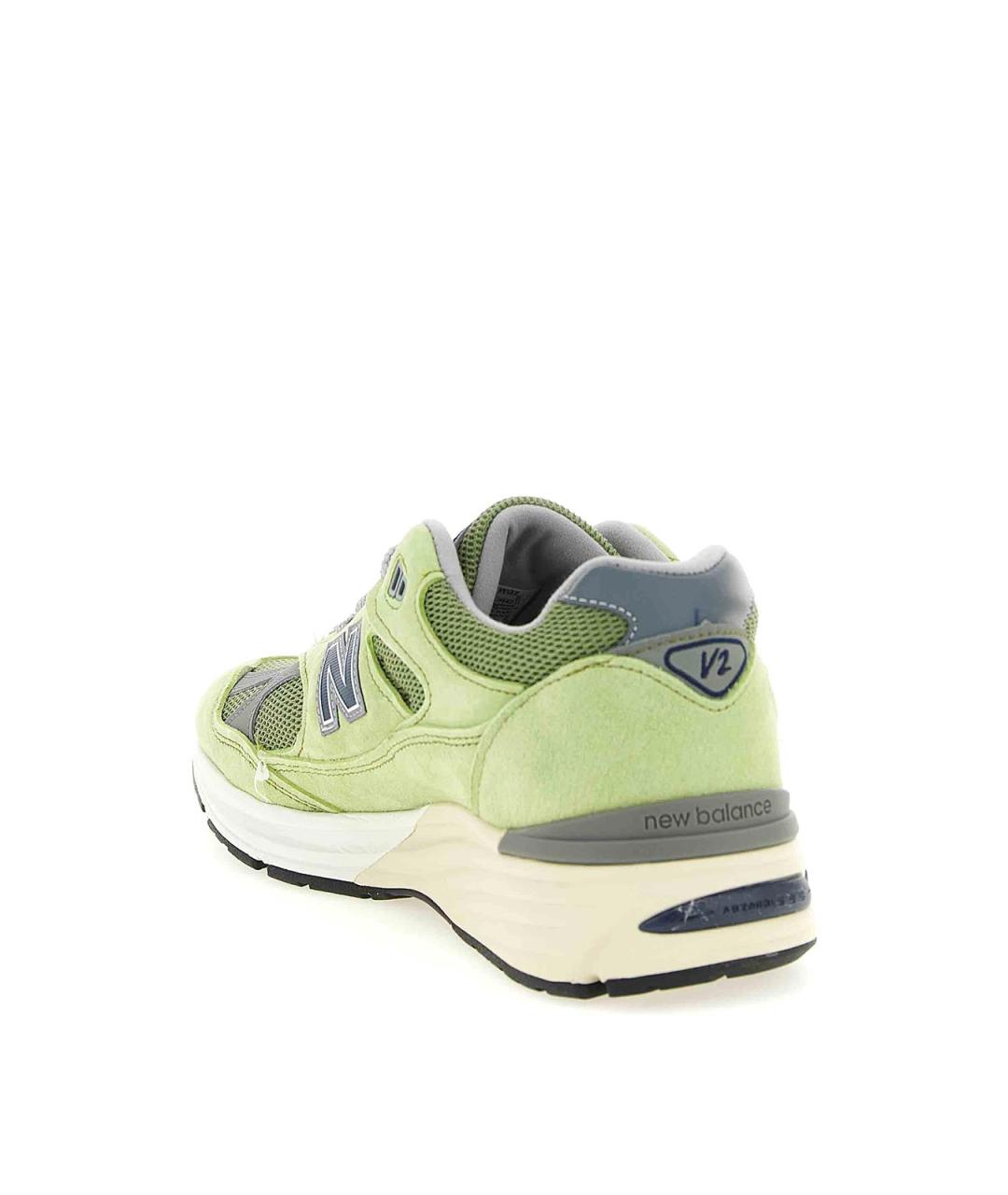 NEW BALANCE Зеленые замшевые низкие кроссовки / кеды, фото 3