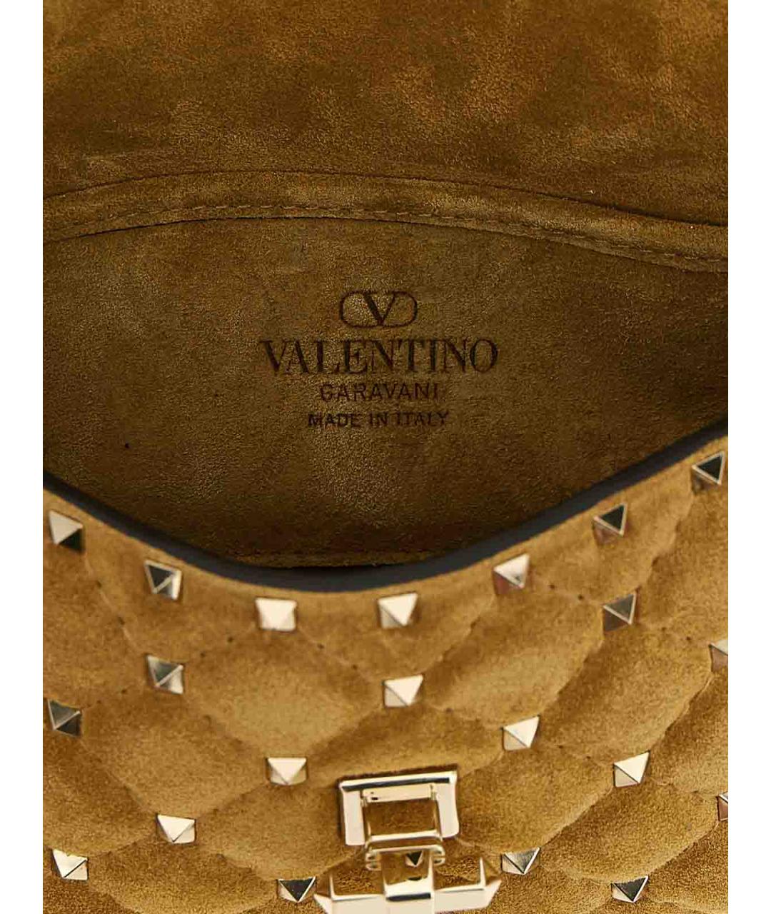 VALENTINO Бежевая замшевая сумка через плечо, фото 4