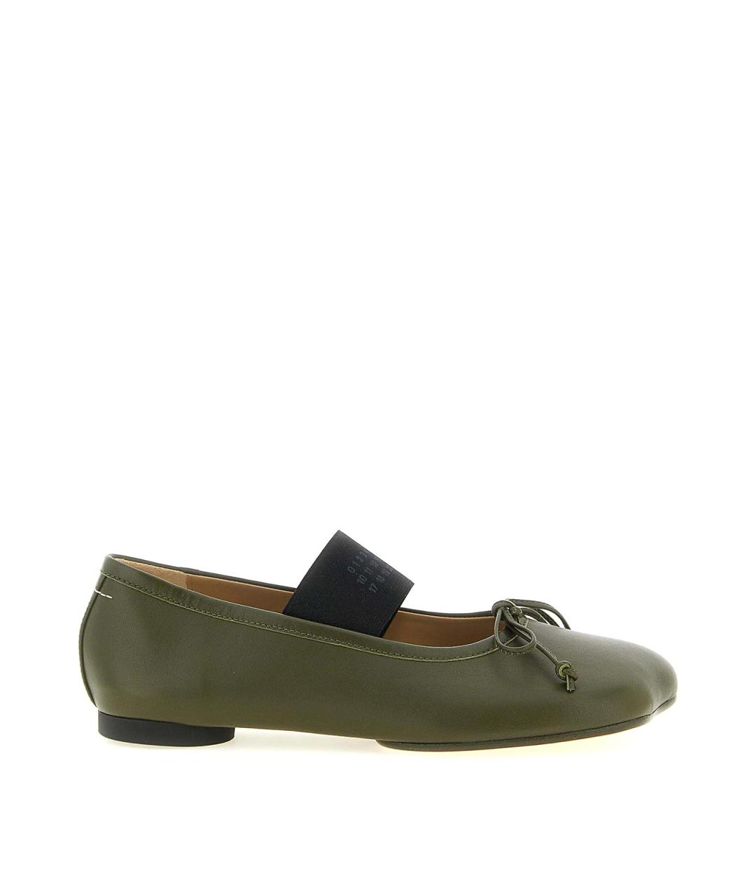 MM6 MAISON MARGIELA Зеленые кожаные балетки, фото 1