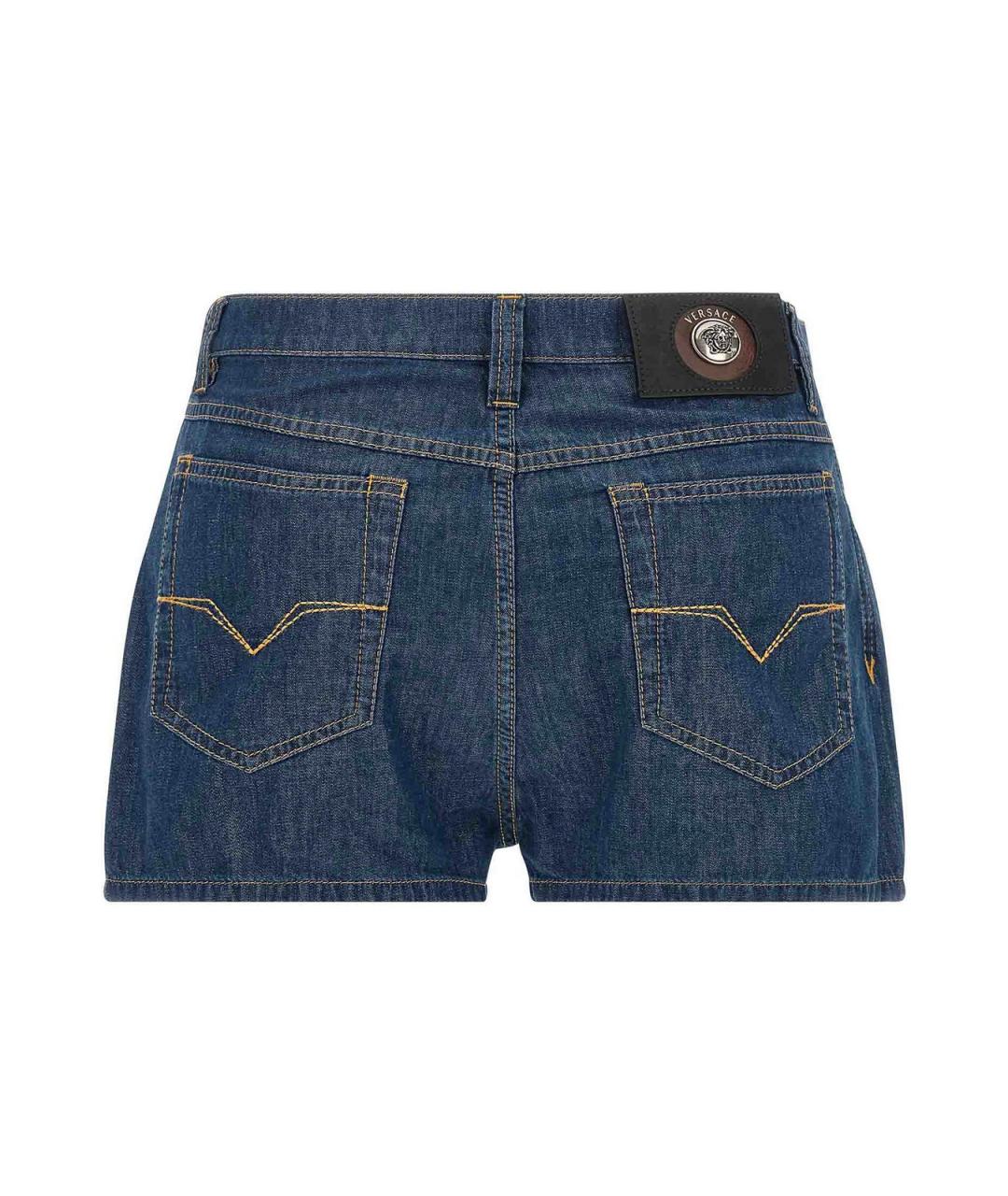 VERSACE Синие хлопковые шорты, фото 2