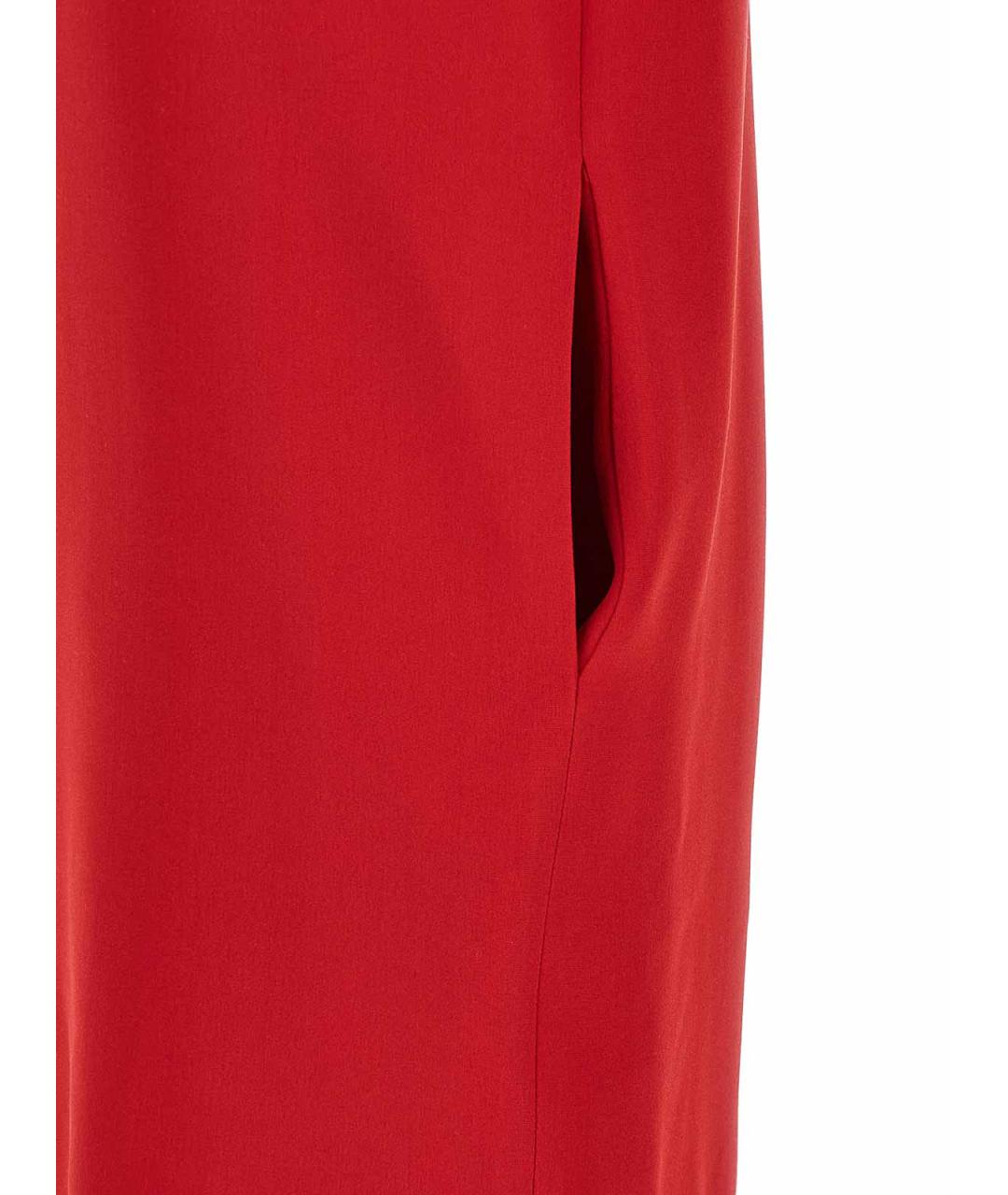 VALENTINO Красное шелковое коктейльное платье, фото 4