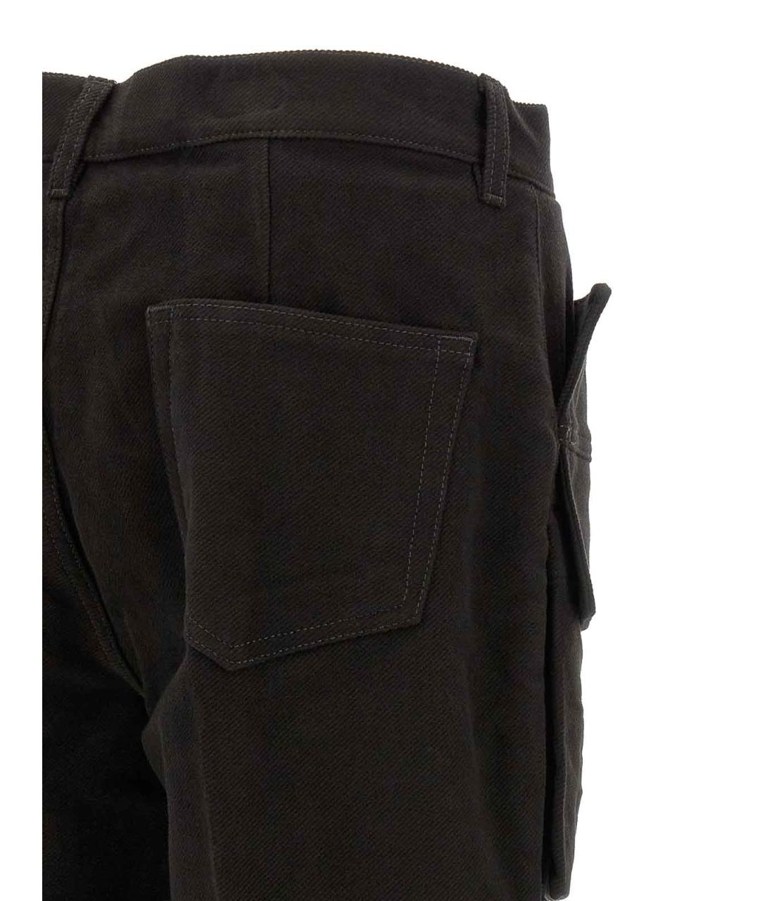 RICK OWENS Черные хлопковые шорты, фото 4