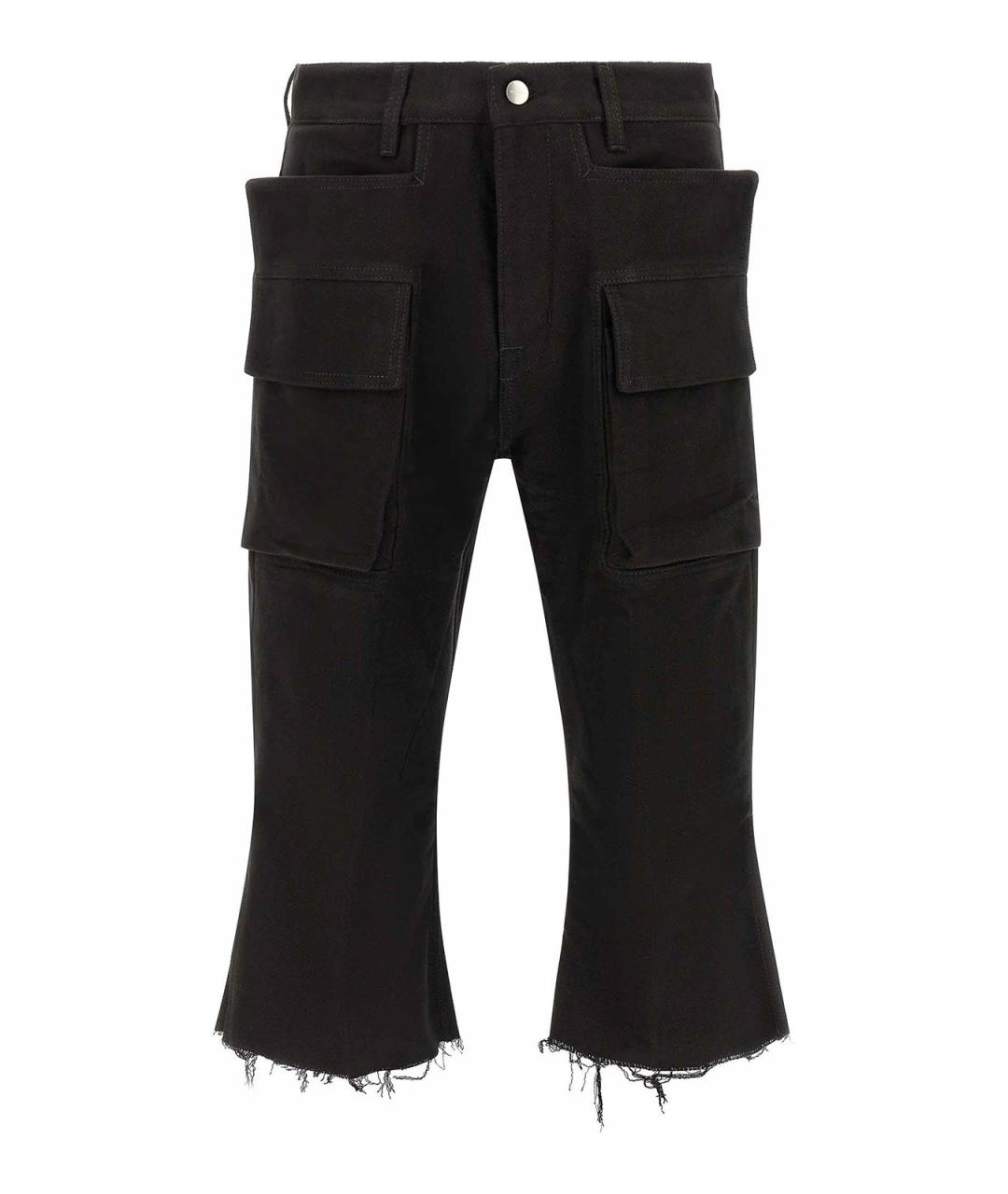 RICK OWENS Черные хлопковые шорты, фото 1