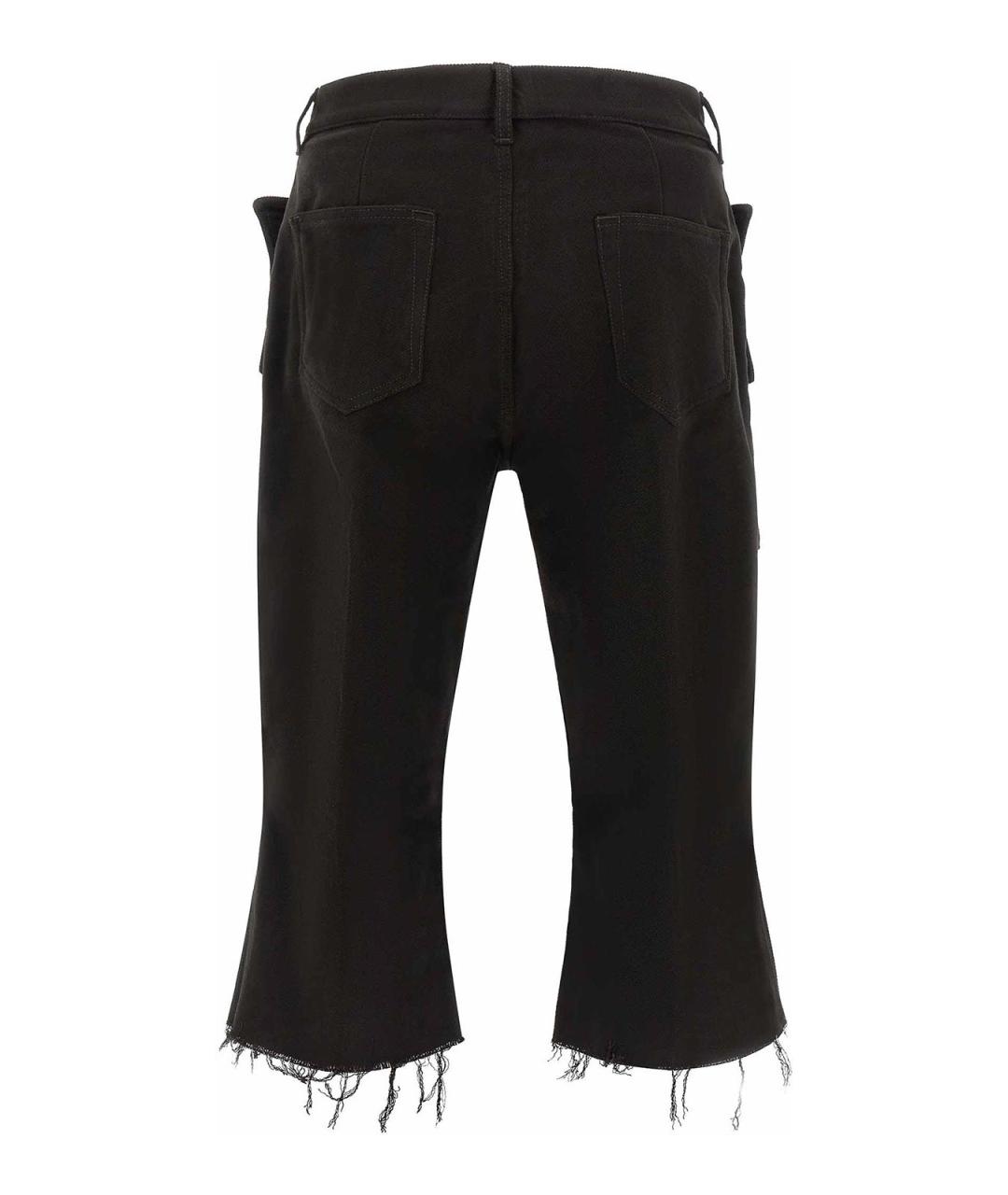 RICK OWENS Черные хлопковые шорты, фото 2
