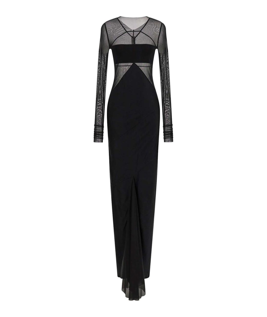 RICK OWENS Черное шелковое коктейльное платье, фото 1
