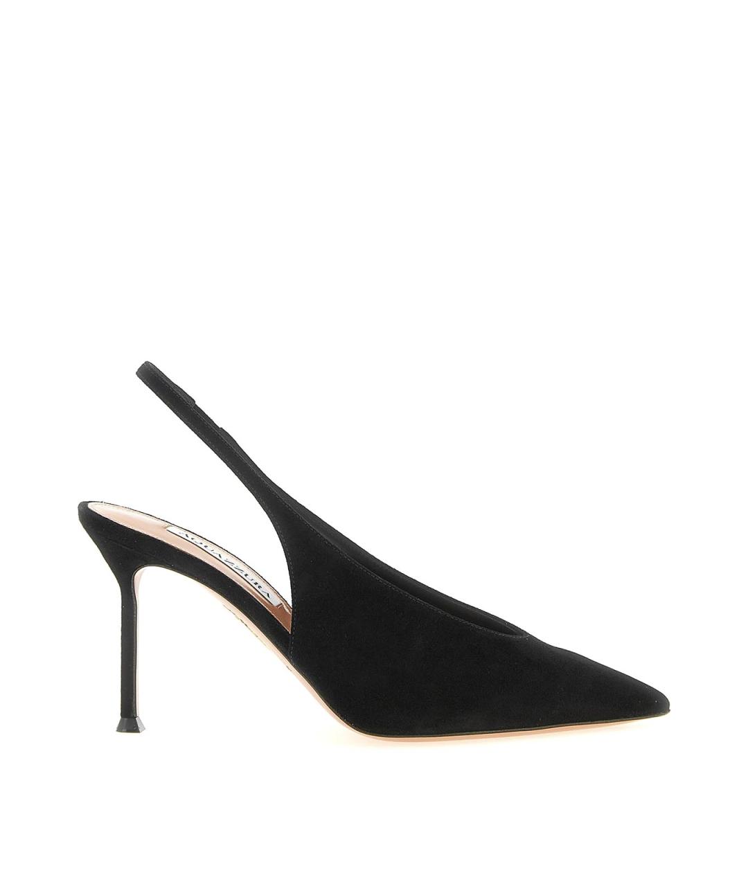 AQUAZZURA Черные кожаные туфли, фото 1