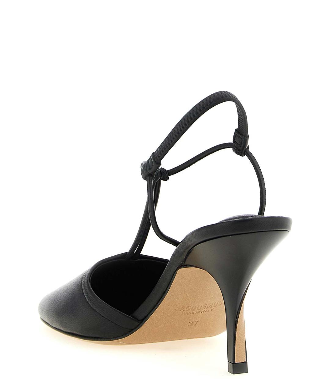 JACQUEMUS Черные кожаные туфли, фото 3