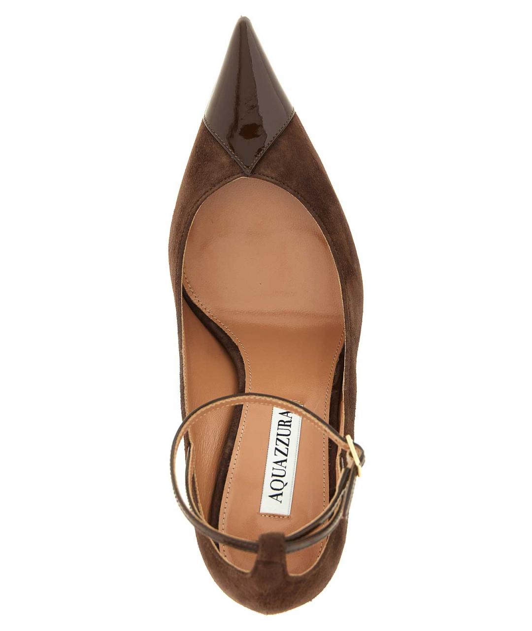 AQUAZZURA Коричневые замшевые туфли, фото 4